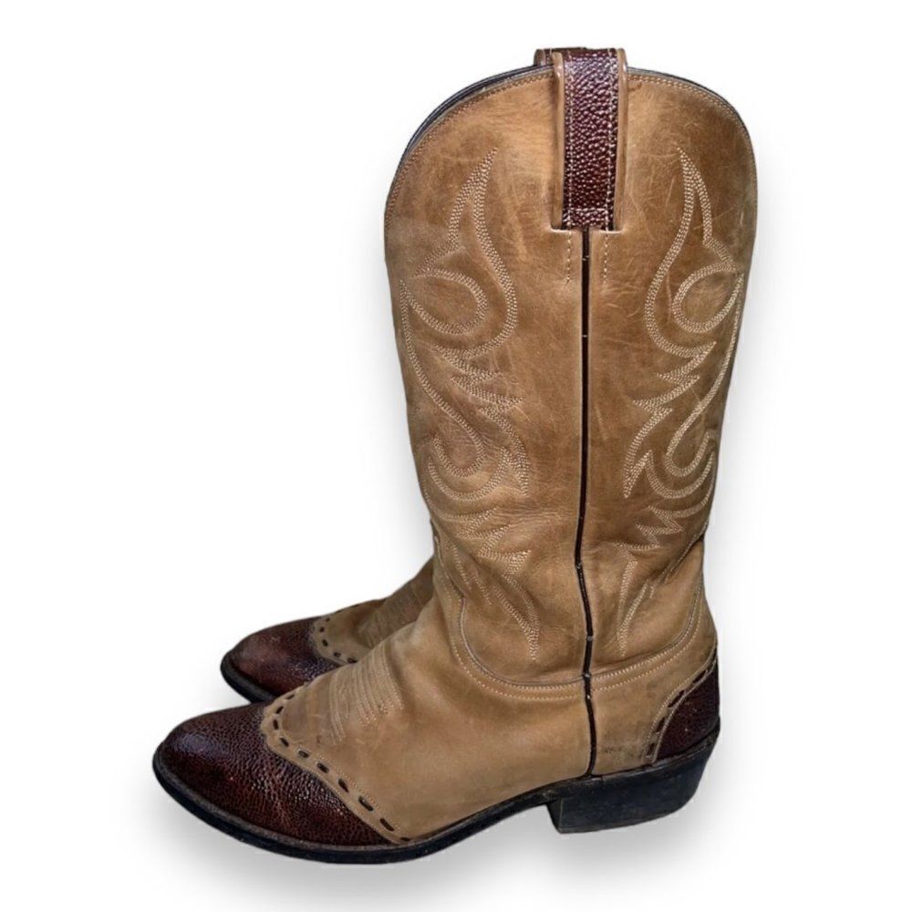 Ben Miller‎ Western Cowboy Boots Leather/Pig Skin BM1121 Men's 10B